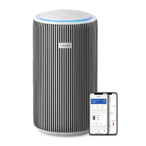 AC4220/12 – Philips 4000 Series Air Purifier (HEPA Filter, Smart Sensing, 500 m³/h CADR, White & Silver Finish)